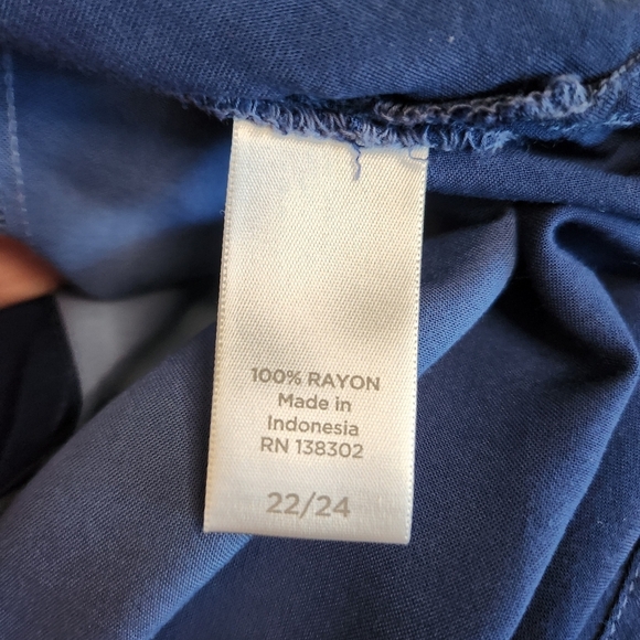 Avenue Women's Top Size 22/24 Blue  Gray Ombre. 3/4 Sleeve - Picture 7 of 7